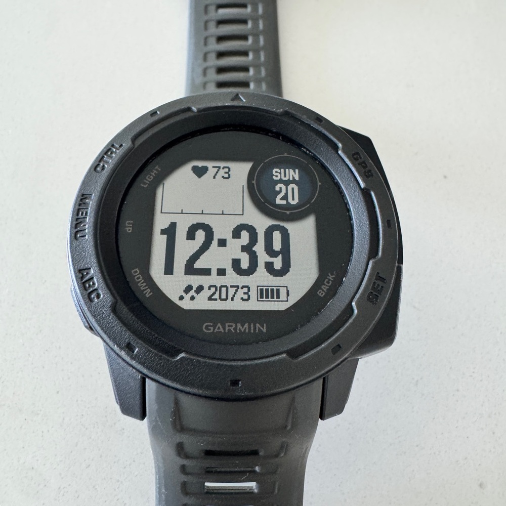 Garmin Gray Smartwatch with Black Strap